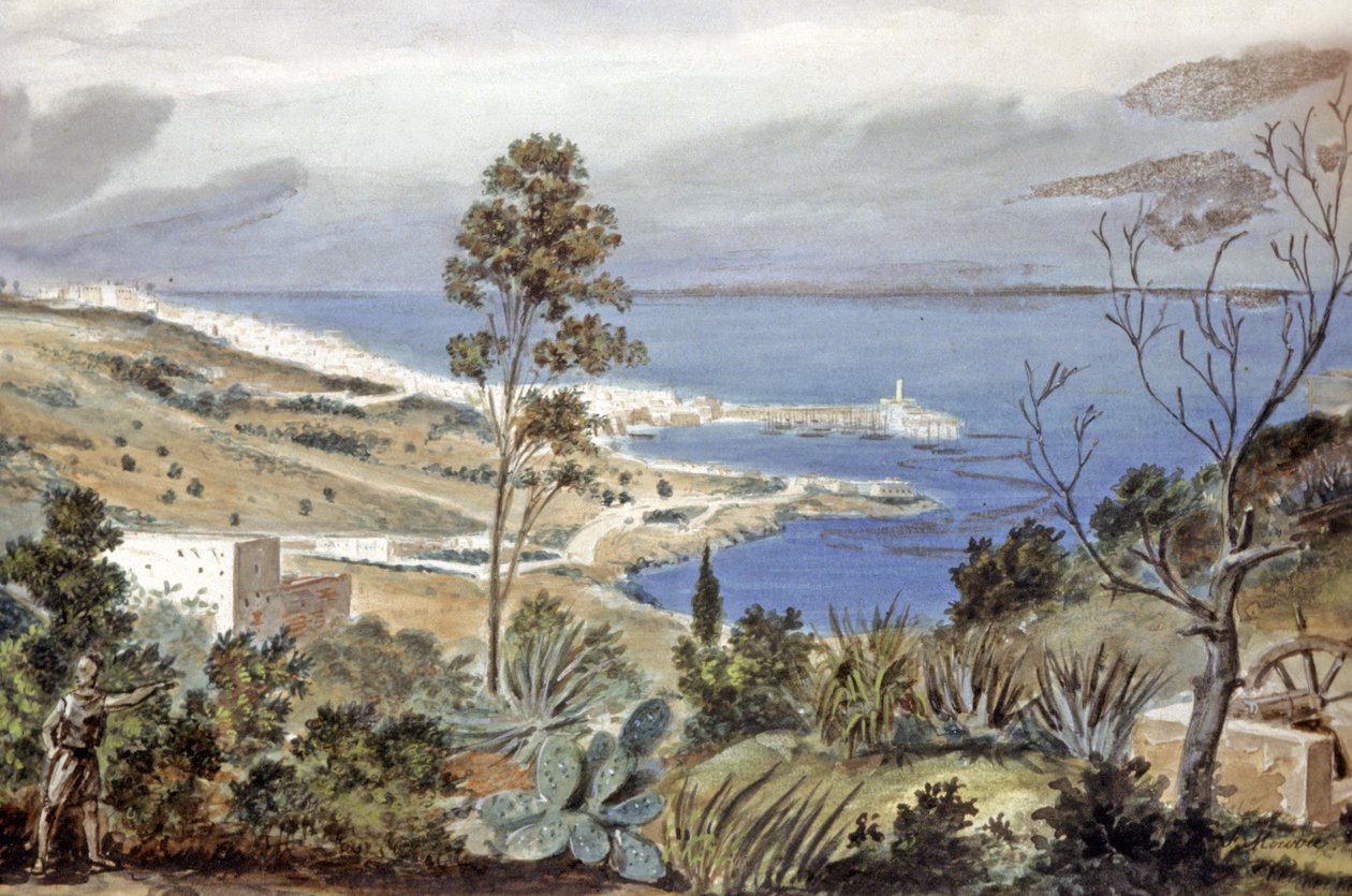 Näkymä Algerista, n. 1835 (akvarelli) od Theodore Leblanc