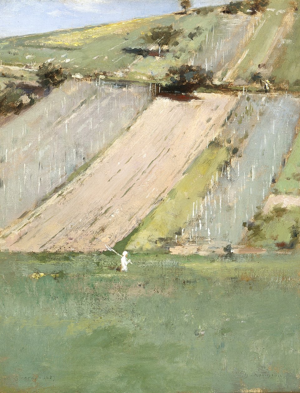 A Hillside, Giverny, 1887 od Theodore Robinson