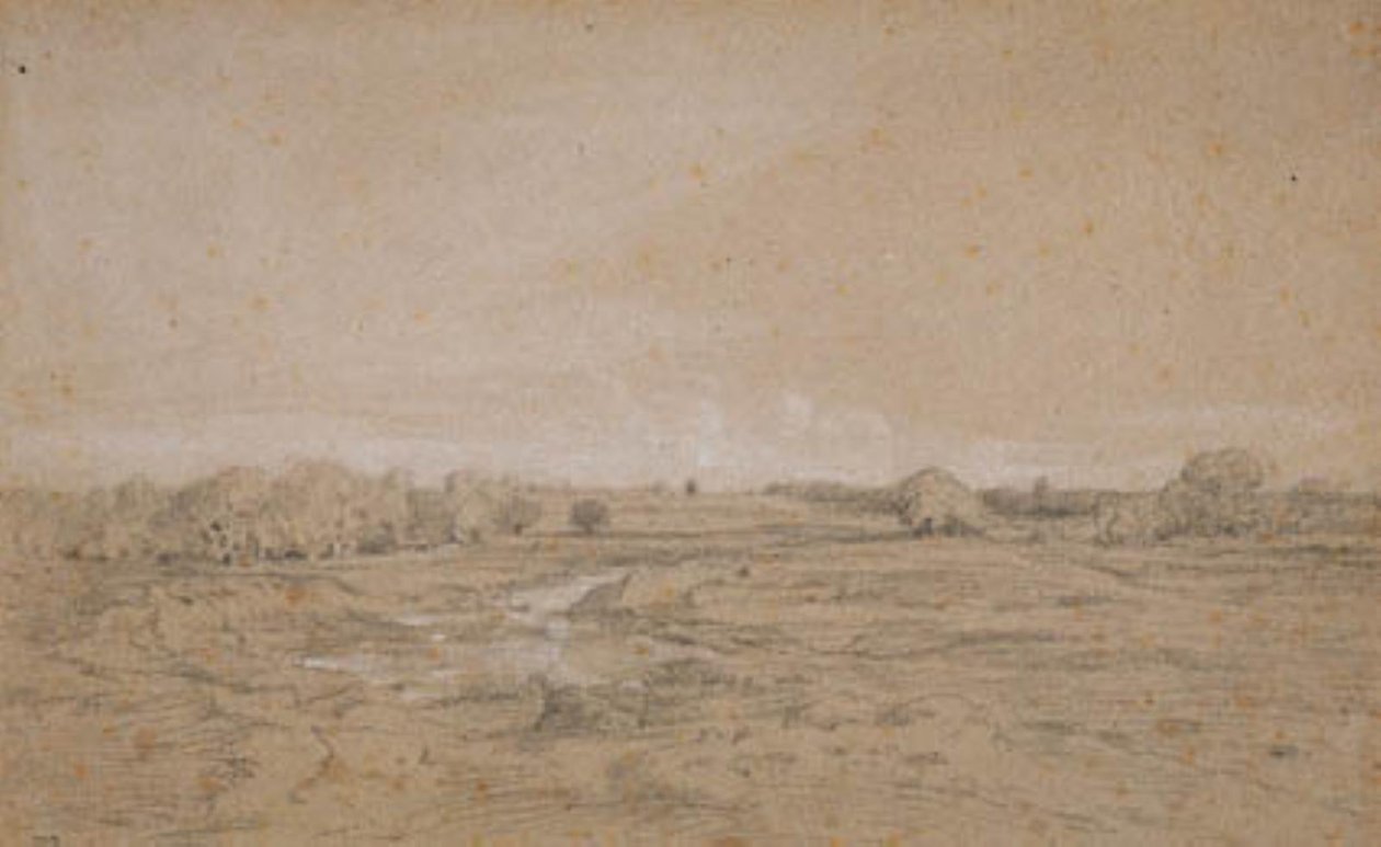 Krajina s napajedlem (Berri) od Theodore Rousseau
