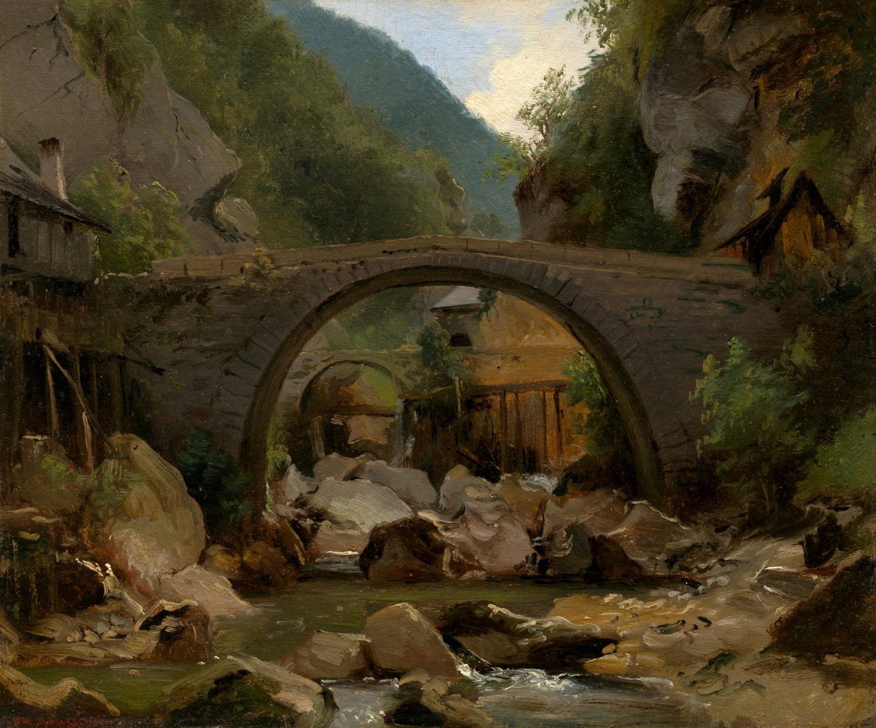 Horský potok v Auvergne, 1830. od Theodore Rousseau