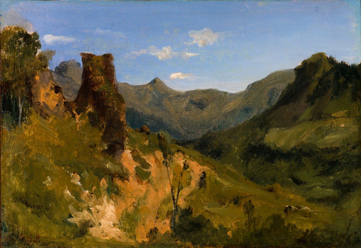 Údolí v pohoří Auvergne od Theodore Rousseau