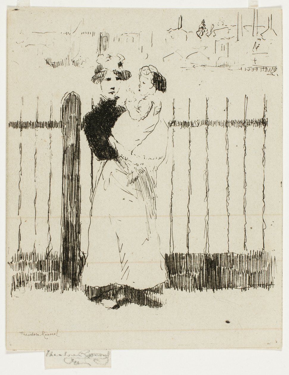 Emma a její dítě, Chelsea Embankment od Theodore Roussel
