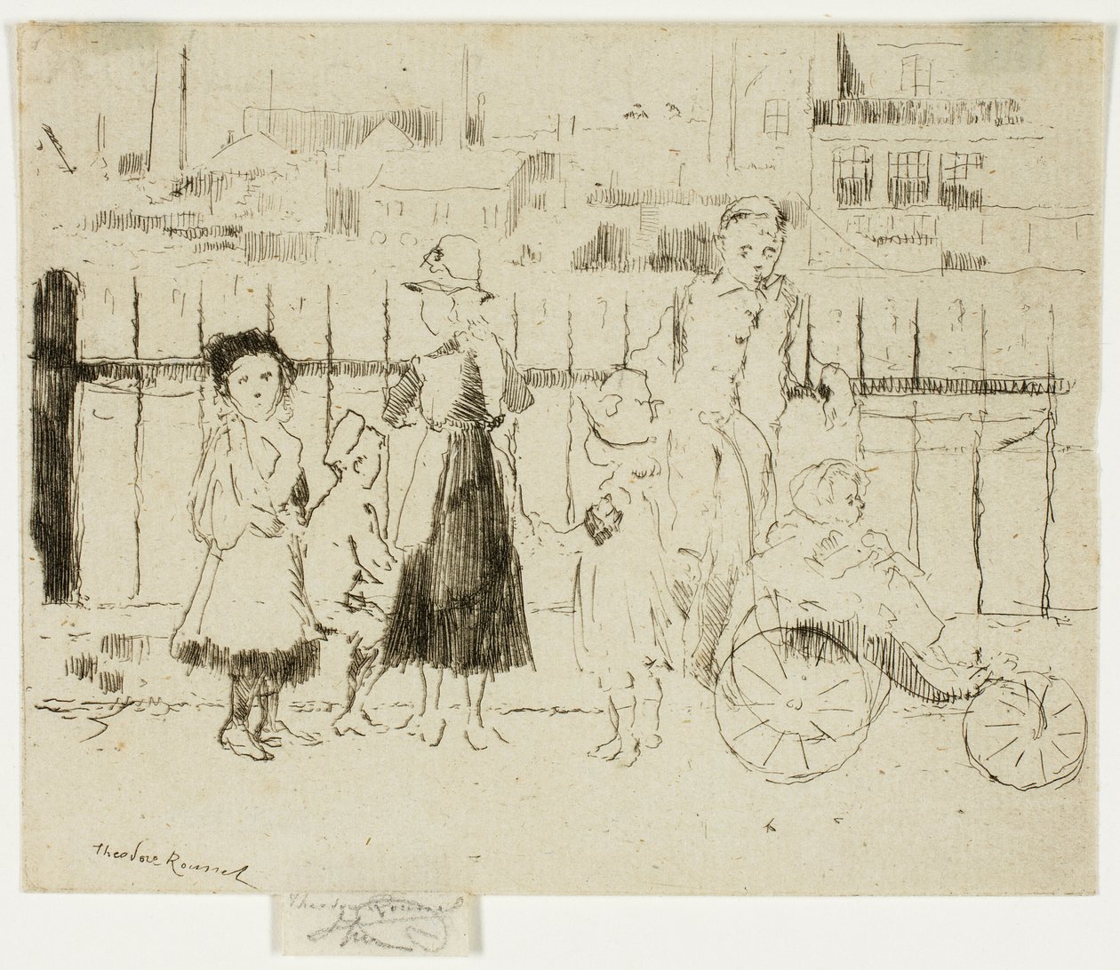 Akce Over the Railings, Chelsea Embankment od Theodore Roussel