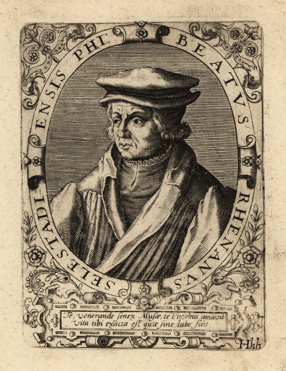 Blahoslavený Bild, německý humanista. od Theodore de Bry
