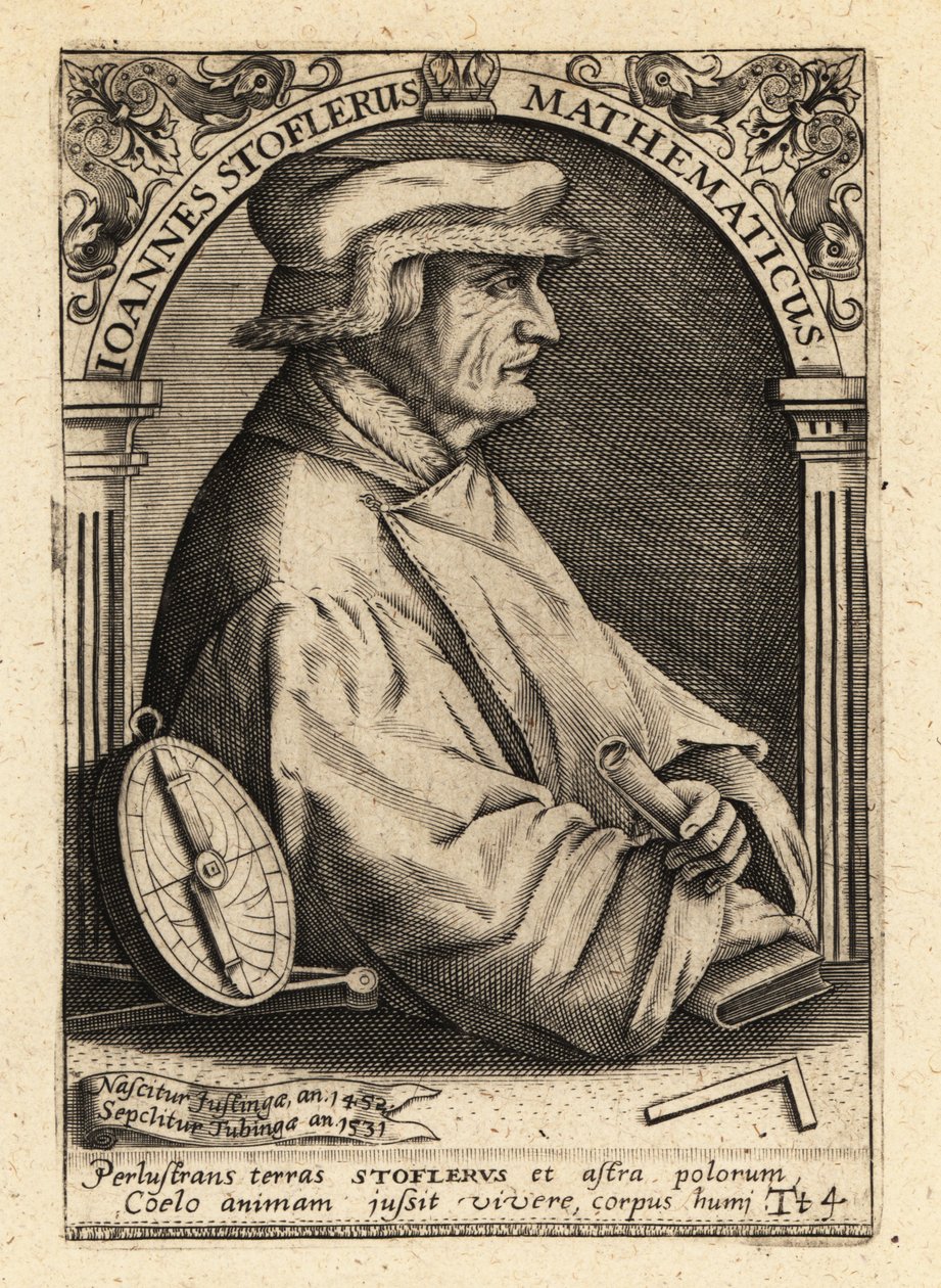 Johannes Stoffler , německý matematik. od Theodore de Bry