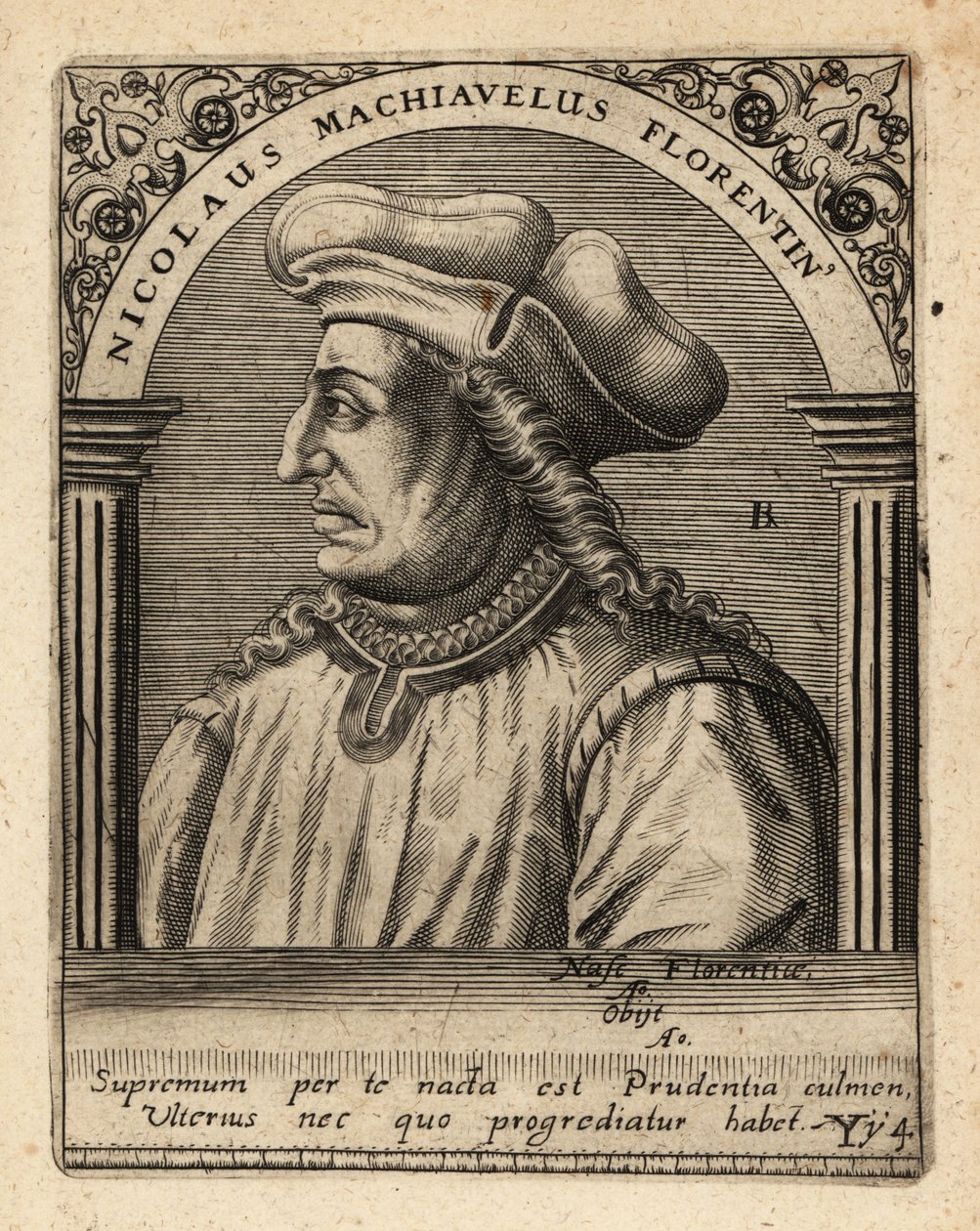 Machiavelli, italský diplomat. od Theodore de Bry
