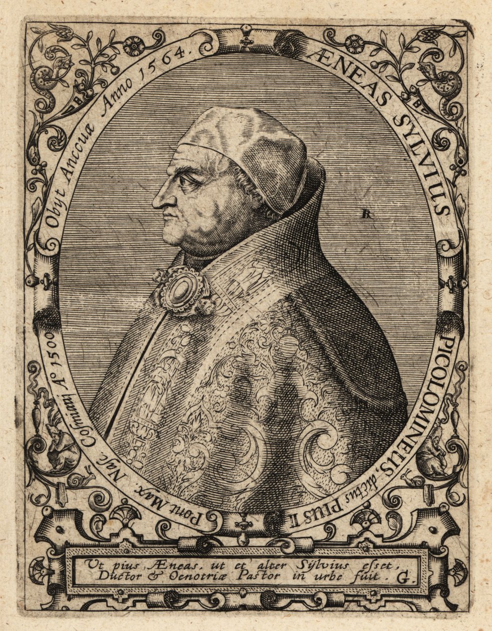 papež Pius II od Theodore de Bry