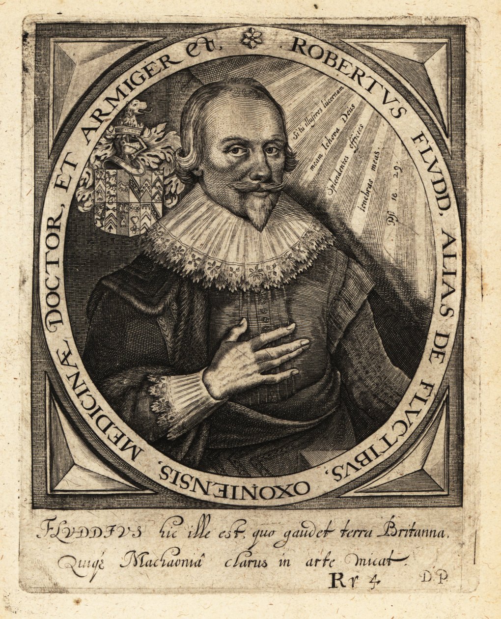 Robert Fludd, anglický paracelský lékař. od Theodore de Bry