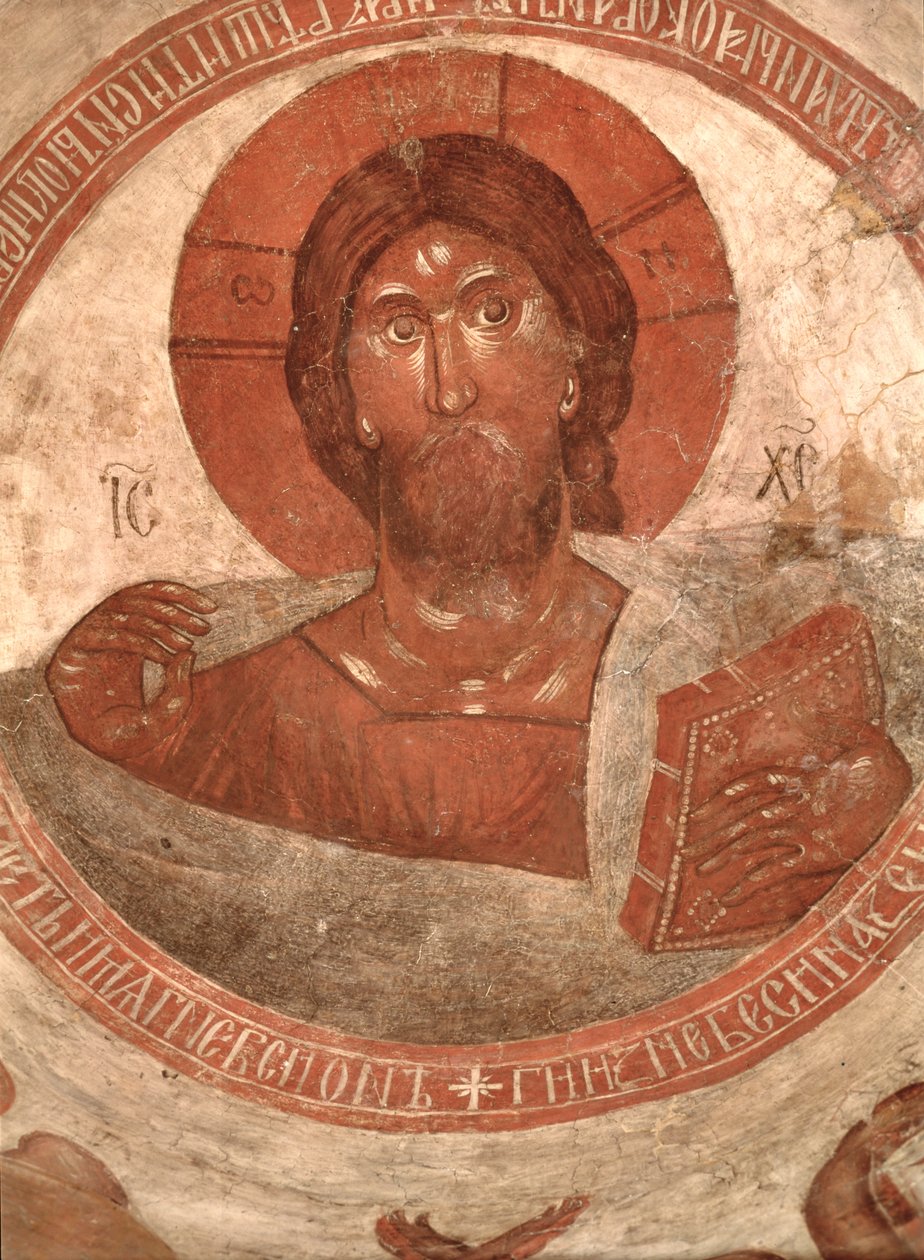 Kristus Pantokrator, na kopuli kostela, 1378 od Theophanes the Greek