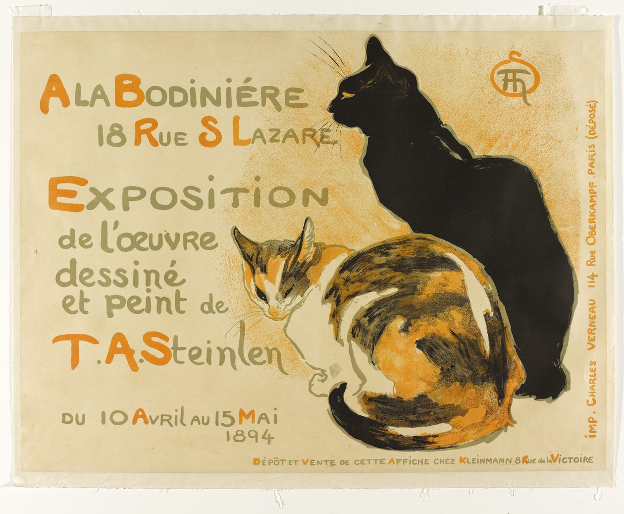 A la Bodinière, 1894 od Théophile Alexandre Steinlen