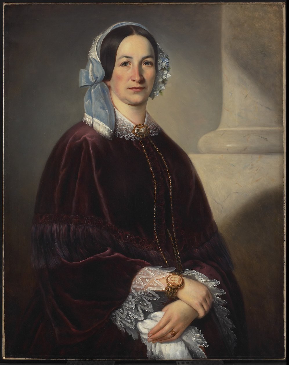 Madame Isaac Dorion, rozená Adélaide Huot dite St-Laurent, kolem roku 1854 od Théophile Hamel