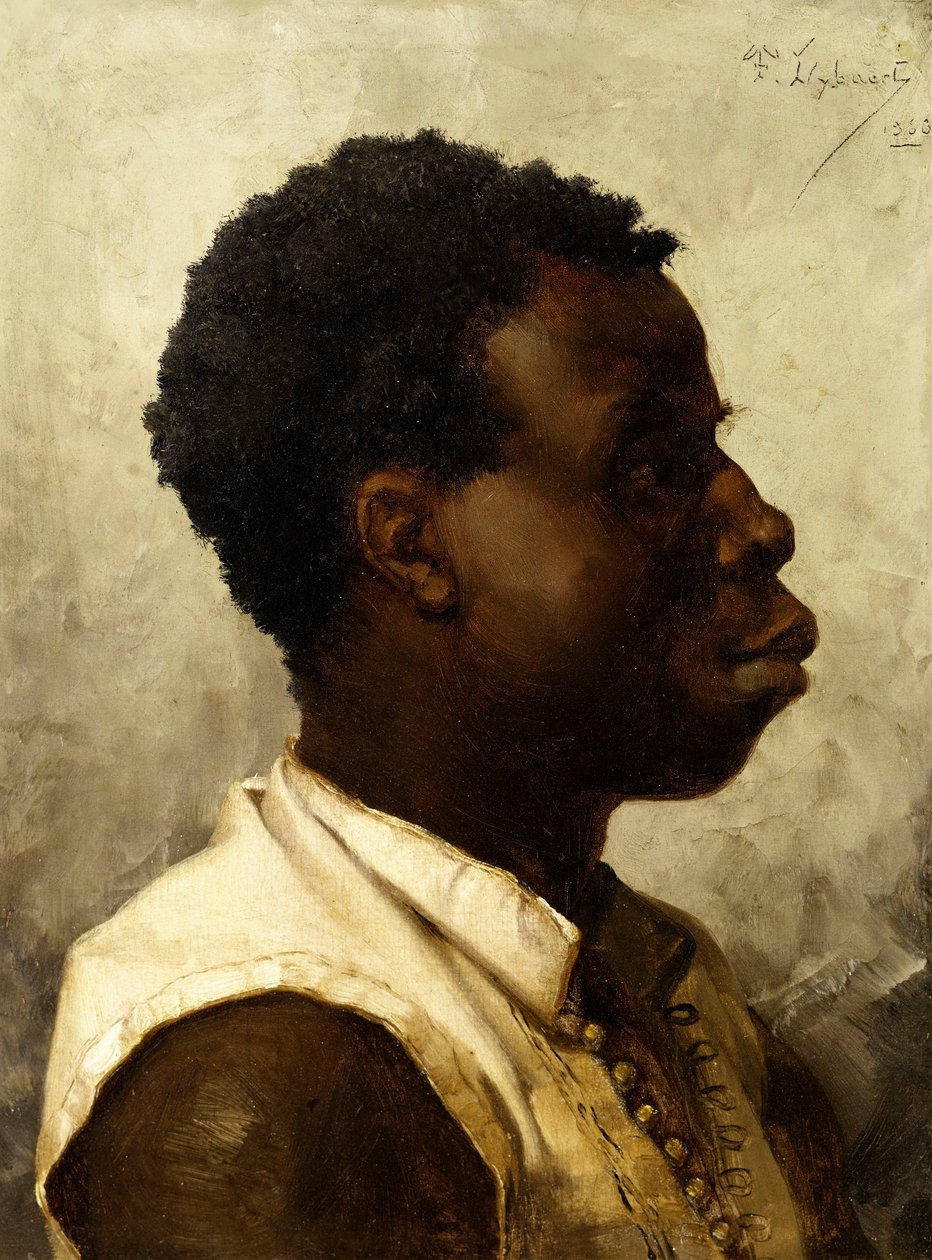Portrét mladého Afričana, 1883 od Theophile Marie Francois Lybaert