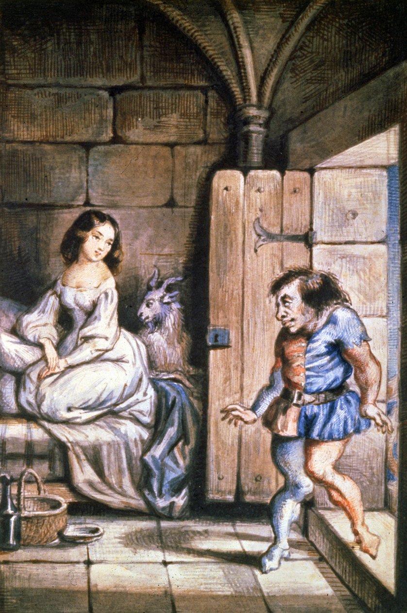 Esmeralda a Quasimodo, kolem 1831-1835 (ilustrace) od Theophile (after) Gautier