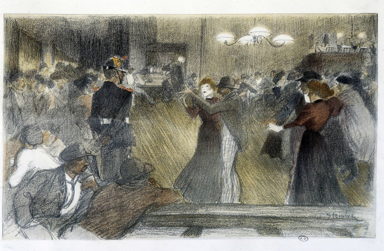 Míč - kresba Steinlen od Théophile Alexandre Steinlen