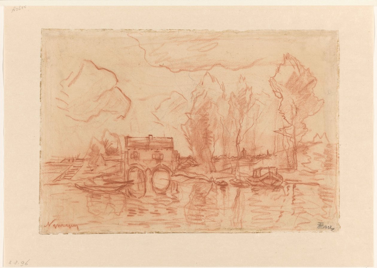 Krajina poblíž Nijmegenu od Theophile de Bock