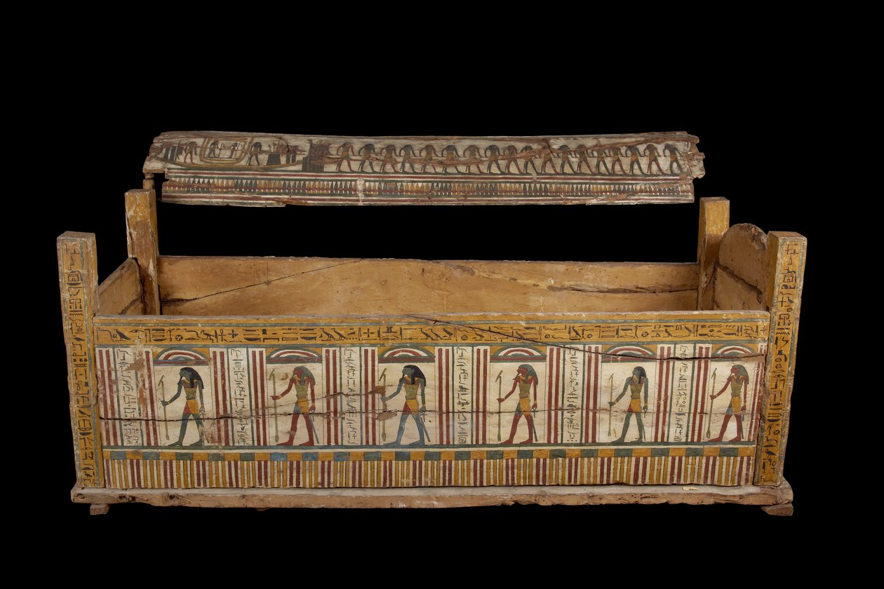 Djeddjehutefankh rakev (dřevo a kosti) od Third Intermediate Period Egyptian