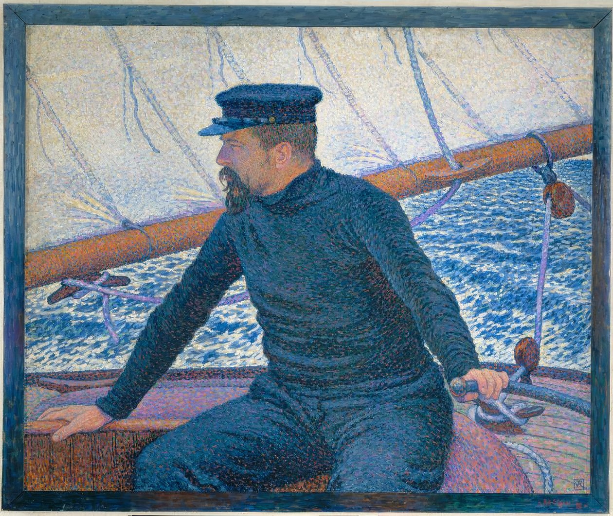 Signac na své lodi od Théo van Rysselberghe