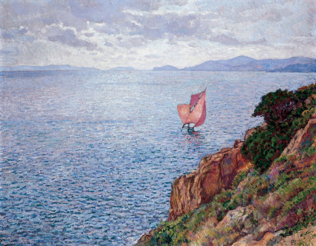 Červená plachta od Théo van Rysselberghe