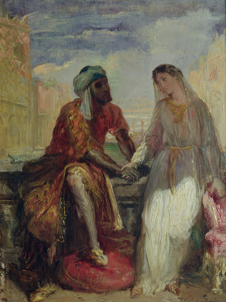 Othello a Desdemona v Benátkách, 1850 od Théodore Chassériau