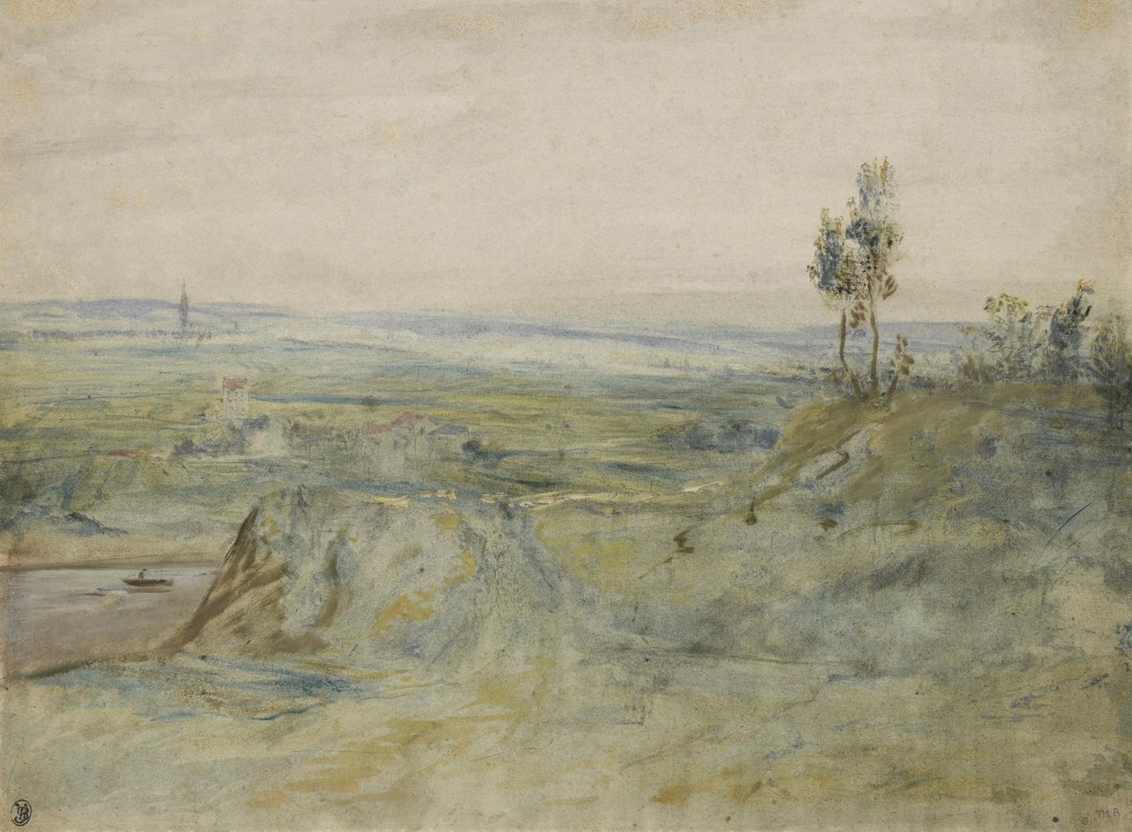 La Plaine, pohled z vysočiny Meudon od Pierre Etienne Theodore Rousseau