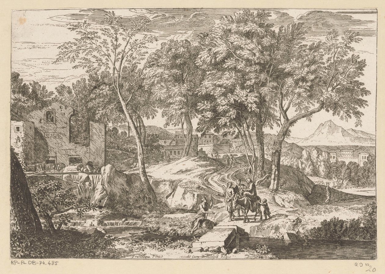 Let do Egypta Suite de Paysages (název série) od Théodore