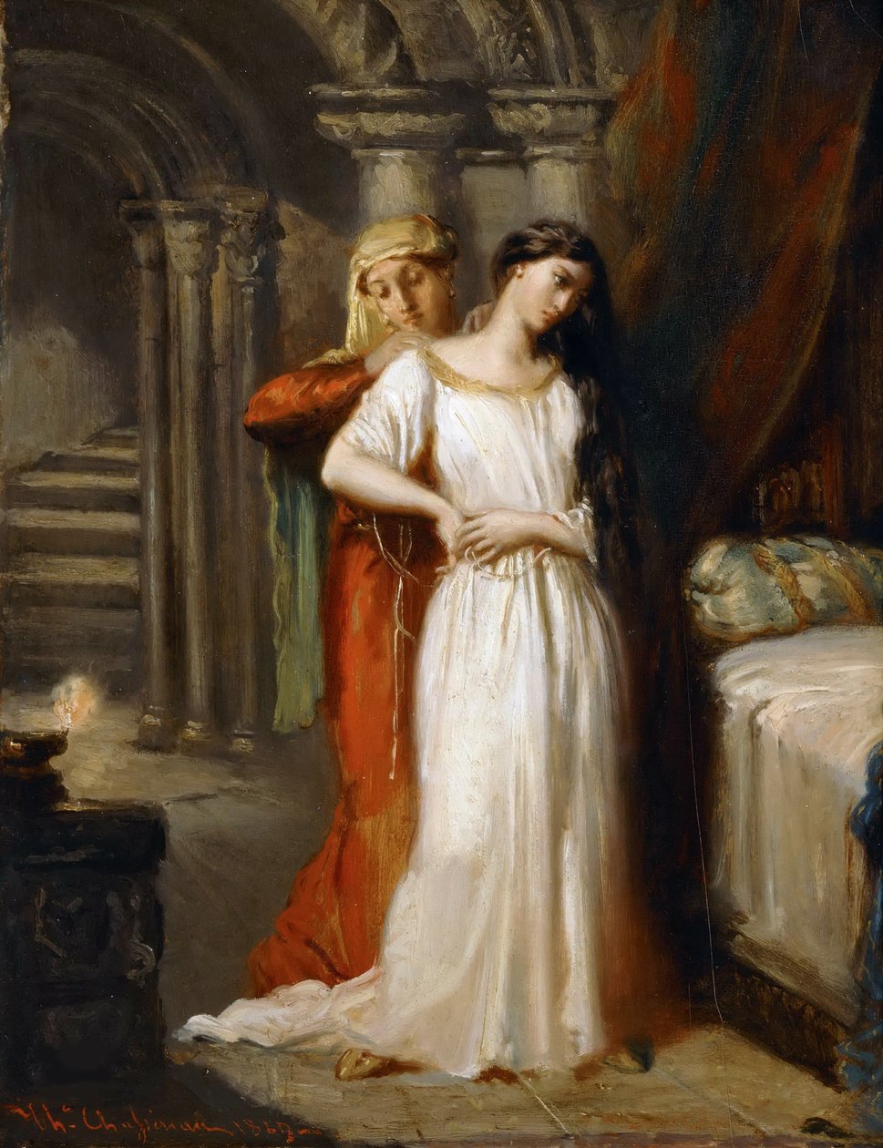 Desdemona odchází do své postele, 1849. od Théodore Chassériau
