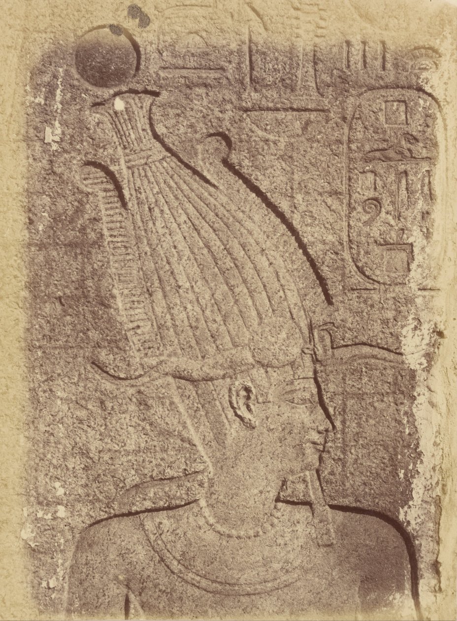 (Detail sochy (profil hlavy), Karnak) od Théodule Devéria