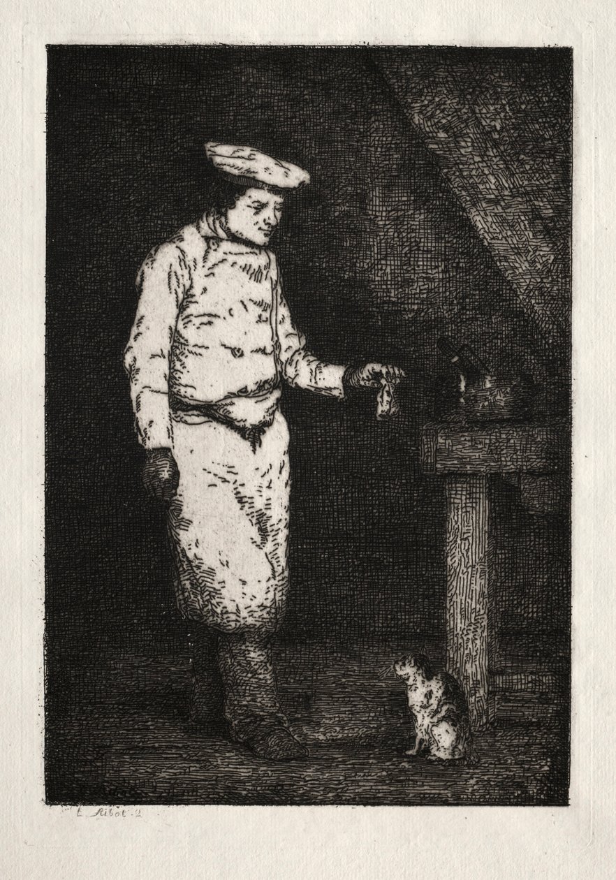 Kočičí oběd. od Auguste Theodule Ribot