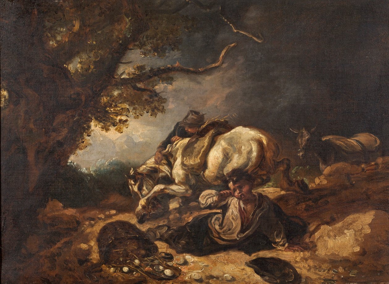 Neštěstí na trhu s vejci od Thomas Barker of Bath