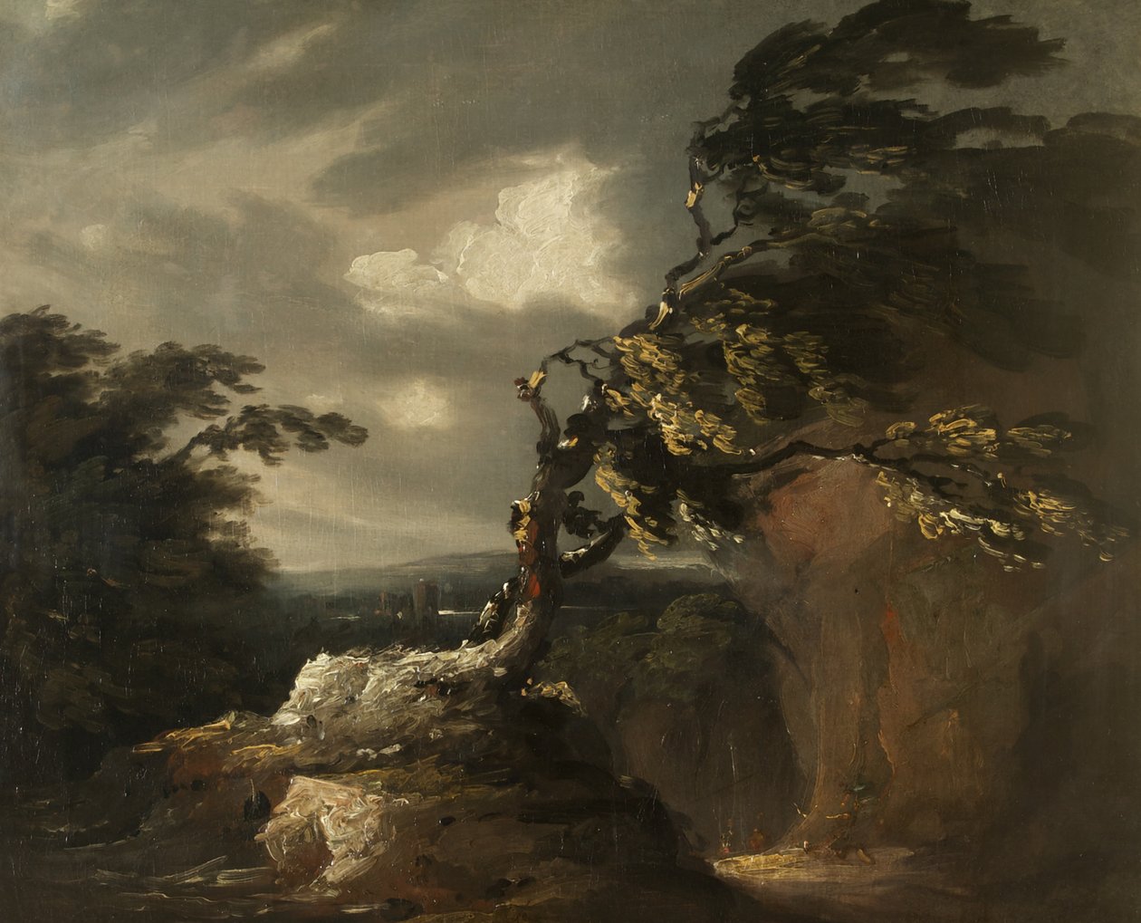 Bouře v noci, kolem 1800 od Thomas Barker of Bath