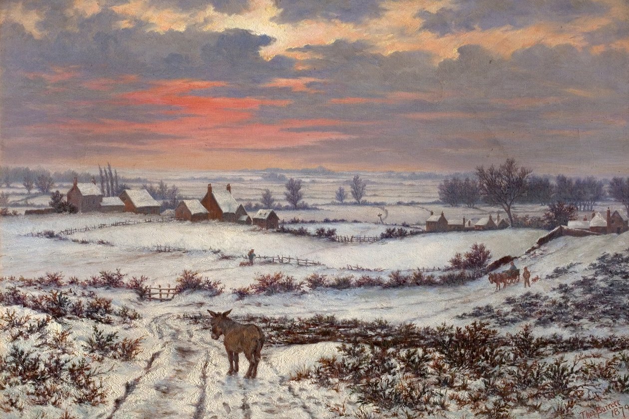 Snow Piece, Bulwell Forest, Nottinghamshire od Thomas Barratt