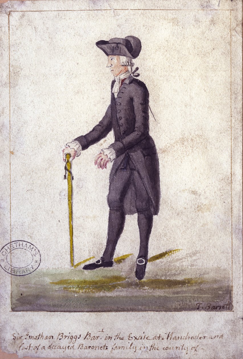 Sir Jonathan Briggs (pero a inkoust a wc na papíře) od Thomas Barritt
