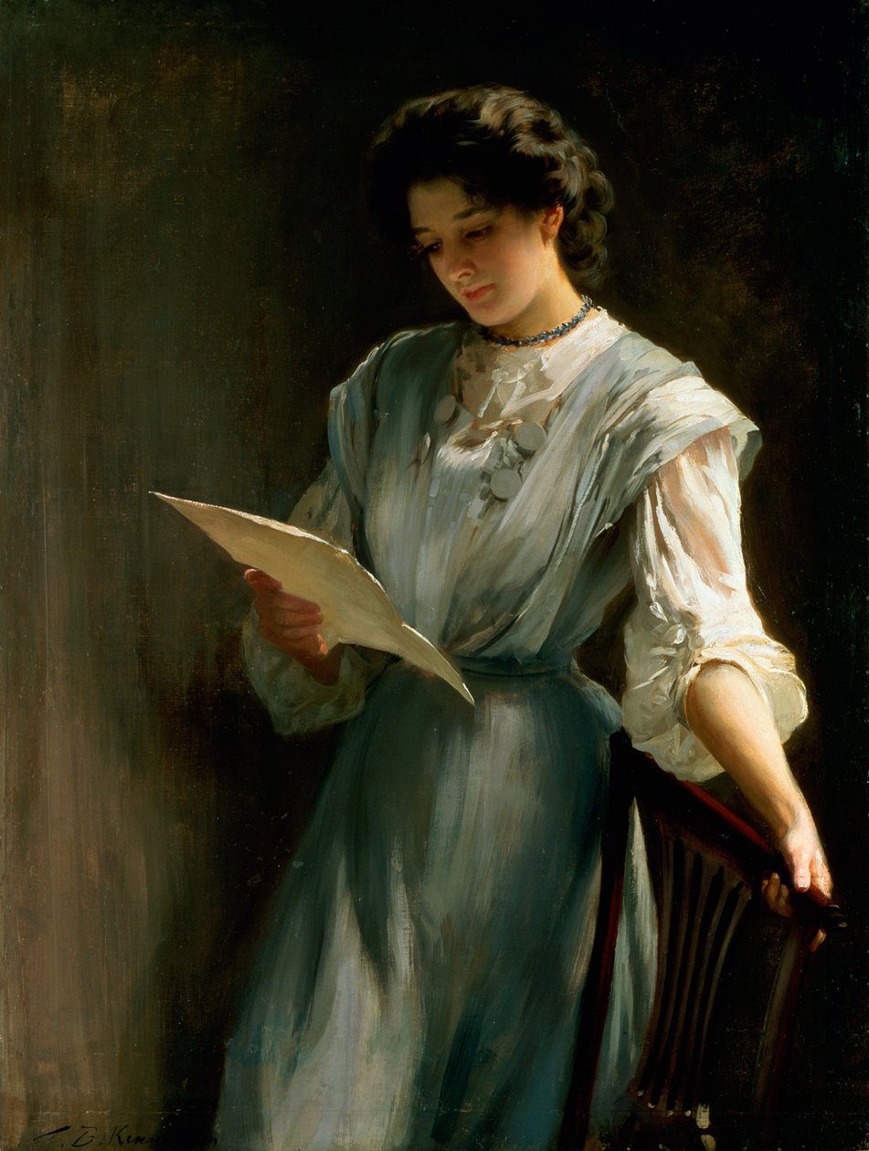 Čtení dopisu od Thomas Benjamin Kennington