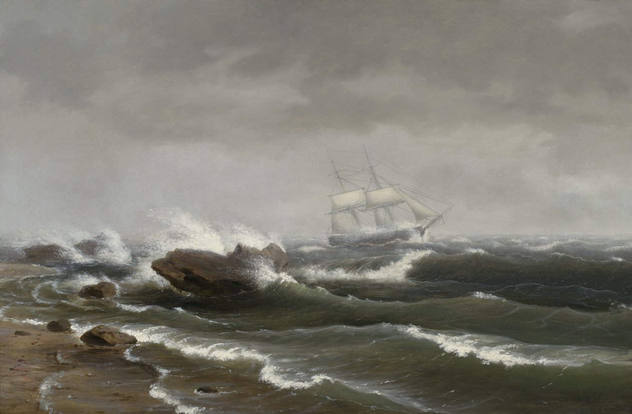 Loď v bouři, 1841 od Thomas Birch