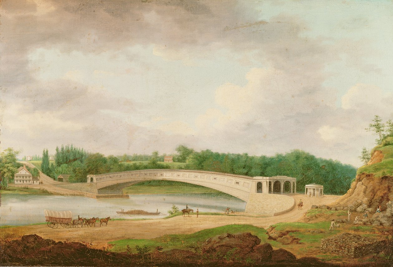 Upper Ferry Bridge ve Fairmountu od Thomas Birch