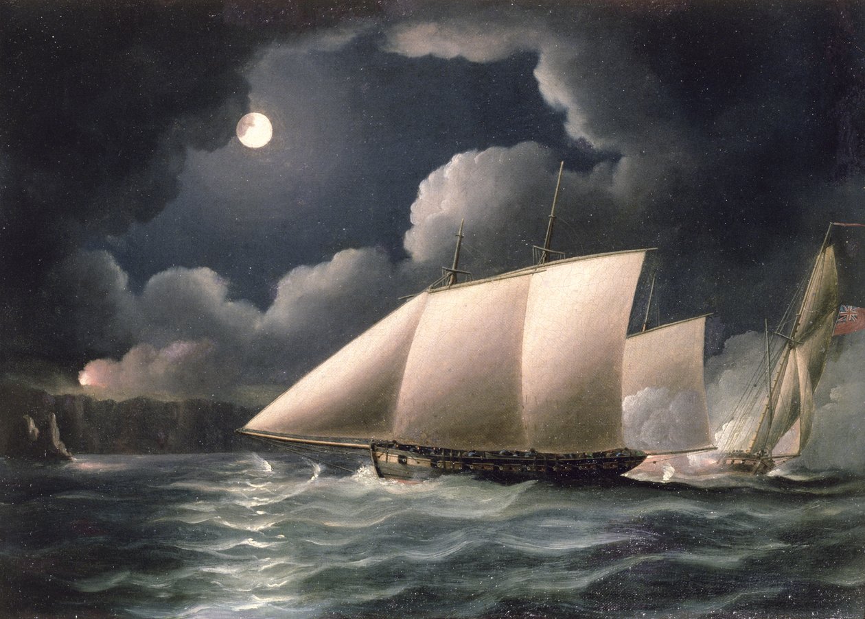 Pašeráci und Revenue Cutter od Thomas Buttersworth