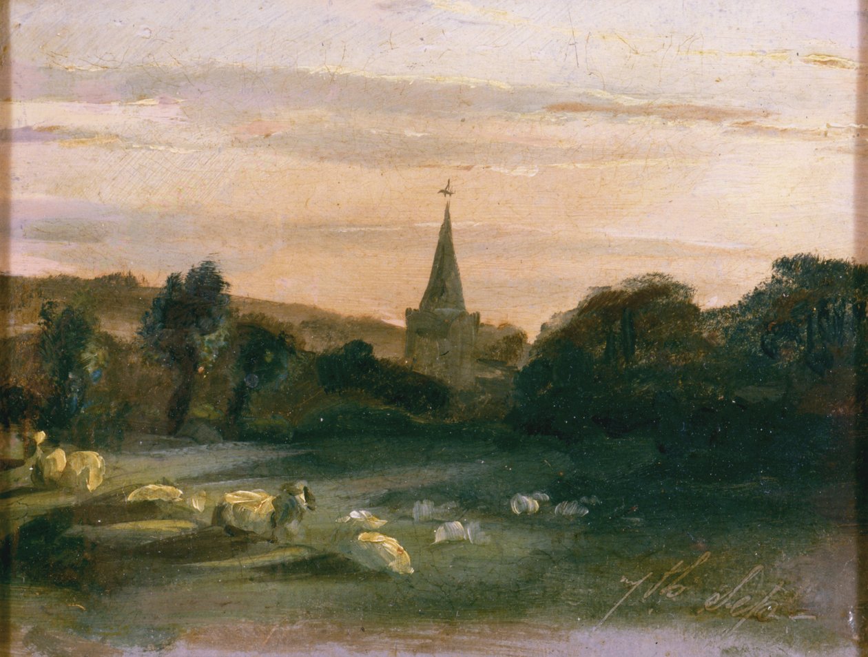 Kostel Stoke Poges (recto of 261372) od Thomas Churchyard