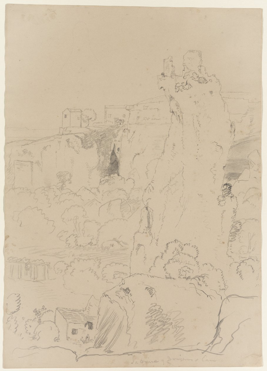 Dionýsovo ucho v Latomia del Paradiso, Syrakusy, Sicílie, 1842 od Thomas Cole