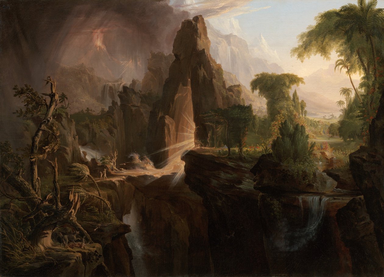 Vyhození z rajské zahrady od Thomas Cole