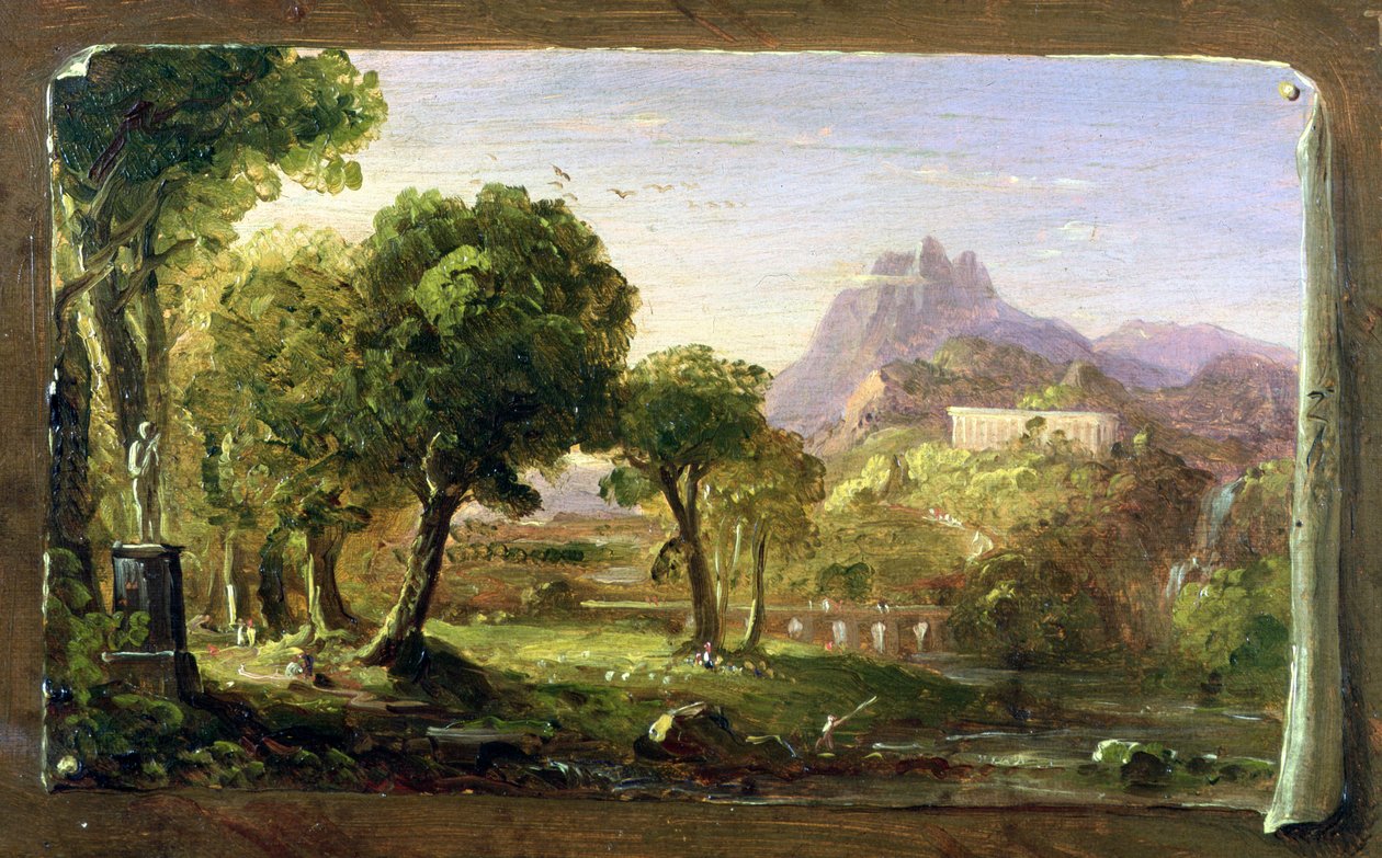 Studie pro Dream of Arcadia, 1838 od Thomas Cole