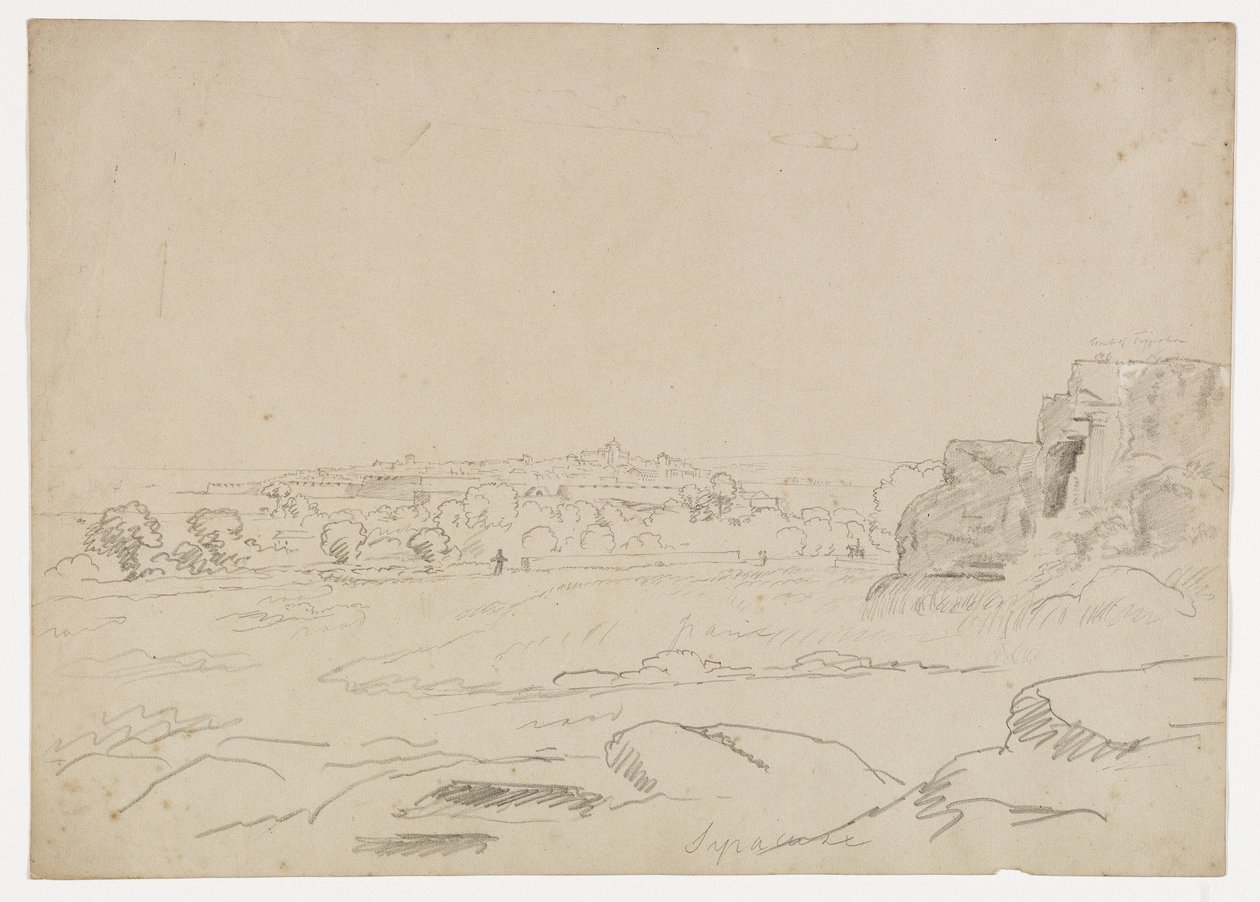 Syrakusy a Timoleonova hrobka, Sicílie, 1842 od Thomas Cole