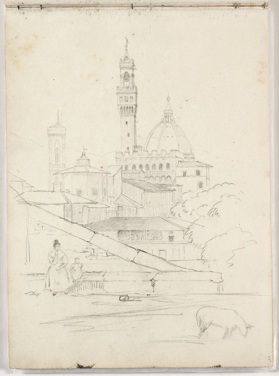 Bez názvu (částečný pohled na Florencii) 1831 od Thomas Cole