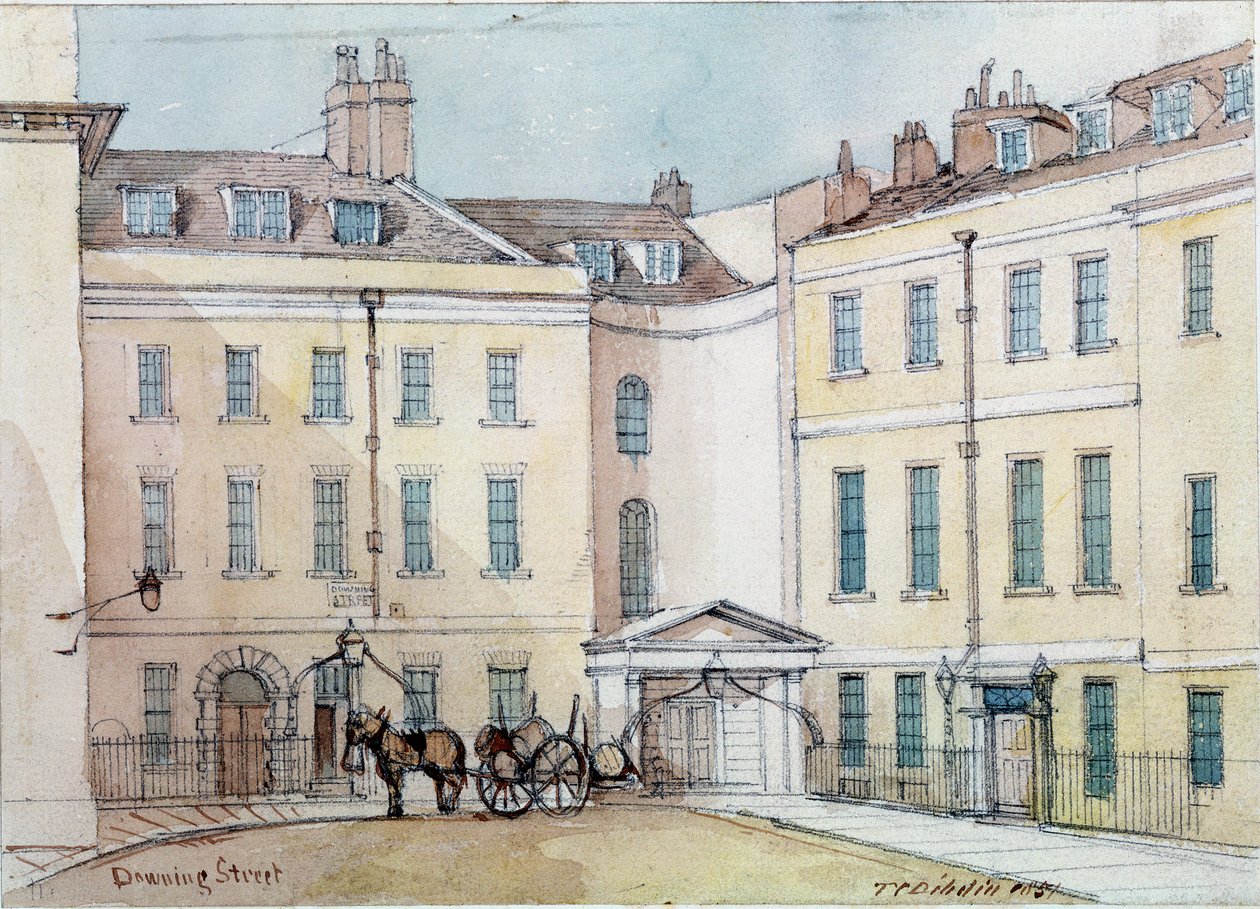 Downing Street, 1851 od Thomas Colman Dibdin