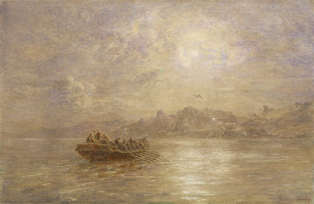 The Passing of 1880 (Wc s barvou karoserie na papíře) od Thomas Danby