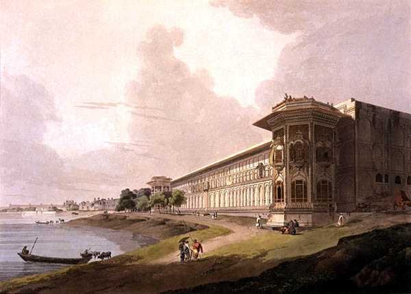 Severovýchodní pohled na Cotsea Bhaug, na řece Jumna, Dillí, z Oriental Scenery: Twenty Four Views in Hindoostan, 1795 od Thomas Daniell