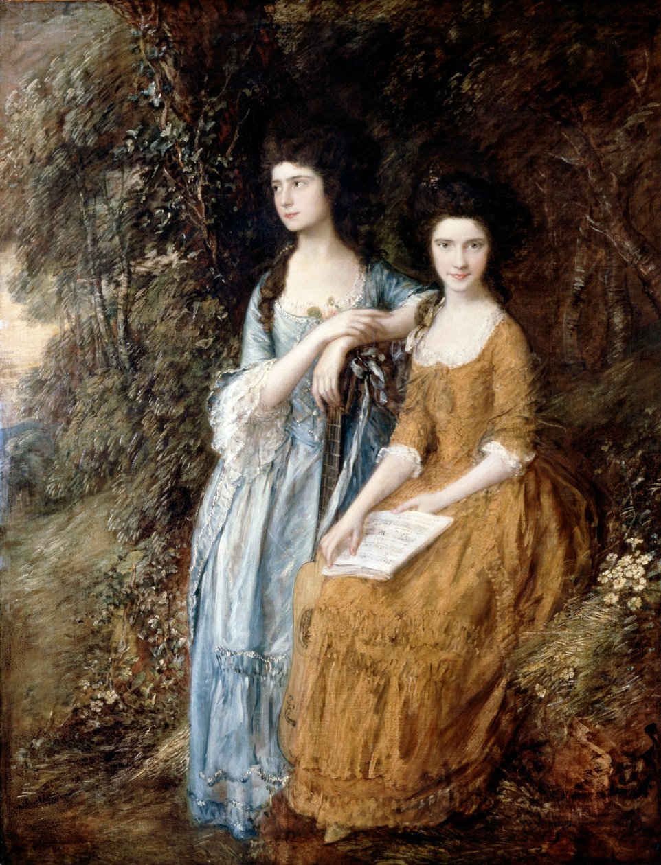 Elizabeth a Mary Linleyové od Thomas Gainsborough