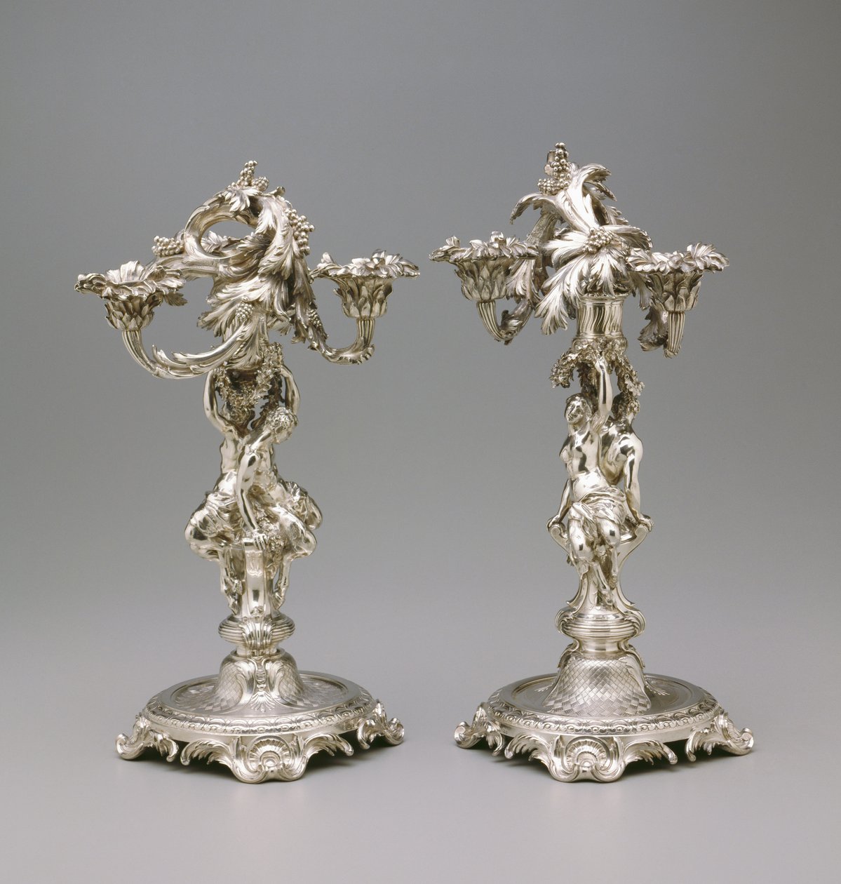 Pair of Candelabrum, c.1732 (stříbrný) od Francois Thomas Germain