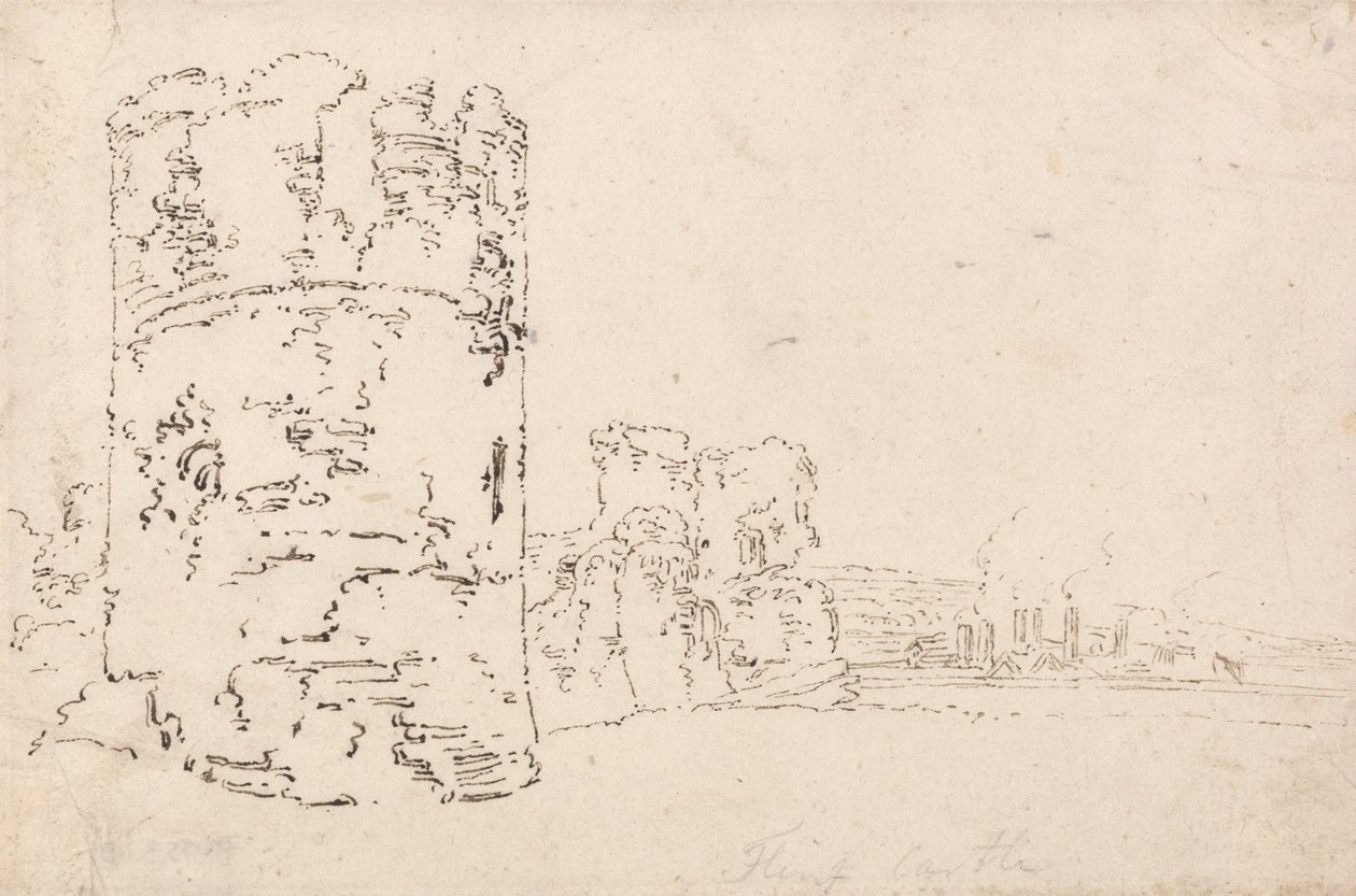 Pazourkový hrad od Thomas Girtin