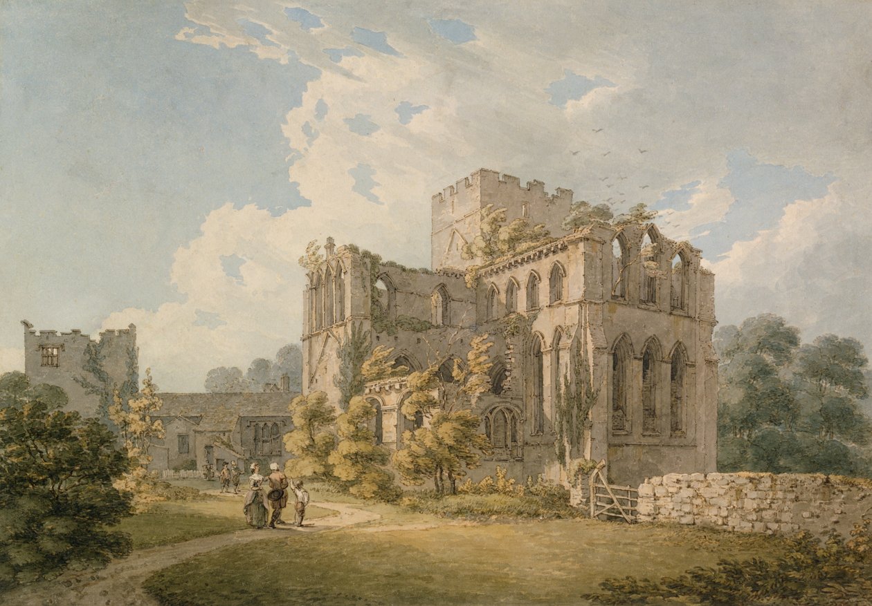 Lanercost Priory, poblíž Carlisle (pero, inkoust a wc na papíře) od Thomas Hearne