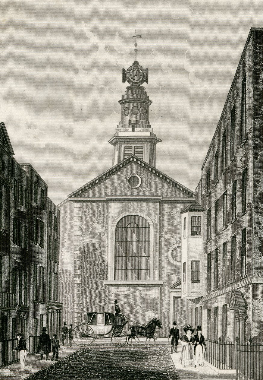 Svatá Annes Soho. c.1810 od Thomas Hosmer after Shepherd